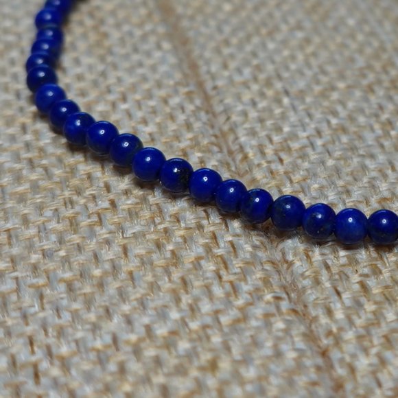 (NWT) Lapis Lazuli Beaded Bracelet (Fits Sm to Lg Wrist) - Picture 2 of 6